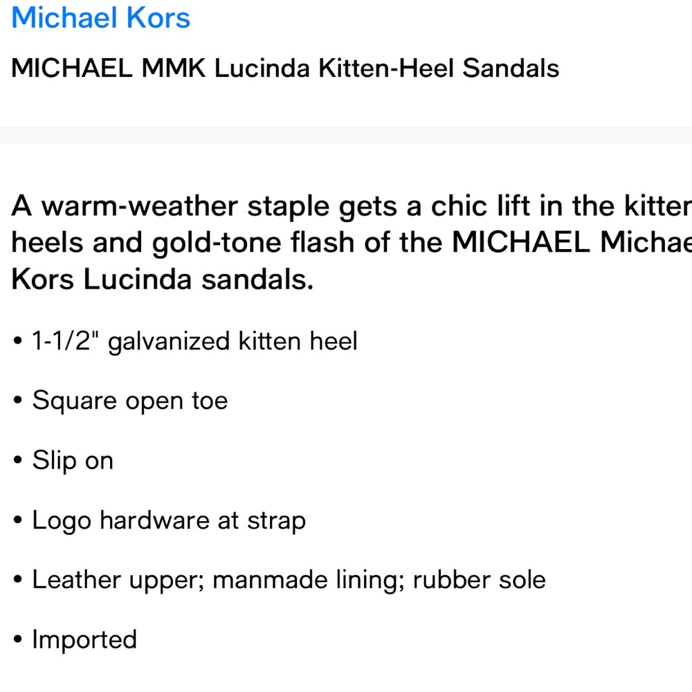 Michael Kors Lucinda Kitten-Heel Sandals - Picture 4 of 7